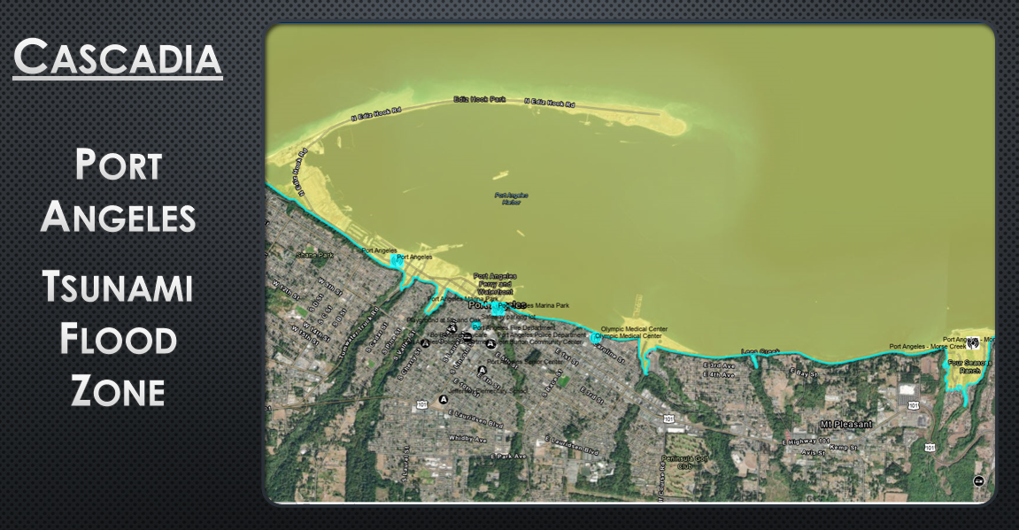 Tsunami Flood Zone in Port Angeles