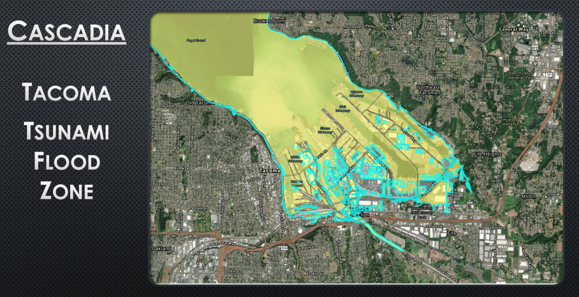 Tsunami Flood Zone in Tacoma