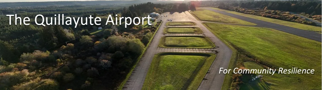 Aerial view of the Quillayute Airport